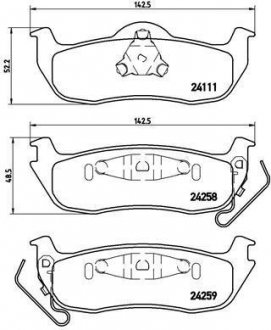 Колодки тормозные дисковые BREMBO P37011