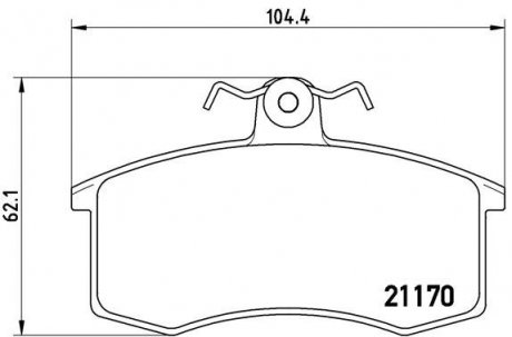 Комплект тормозных колодок из 4 шт. дисков BREMBO P41003