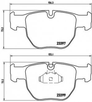 Колодки тормозные дисковые BREMBO P44012 (фото 1)