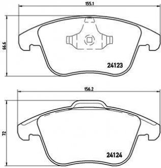 Тормозные колодки дисковые BREMBO P44 020 (фото 1)