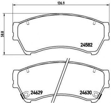 Колодка тормозов. диск. MAZDA 6 передн. (выр-во) BREMBO P 49 039