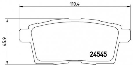 Комплект тормозных колодок из 4 шт. дисков BREMBO P49041 (фото 1)