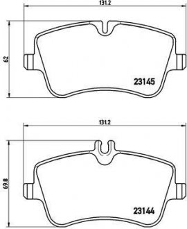 Тормозные колодки дисковые BREMBO P50 046 (фото 1)