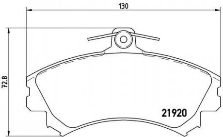 Тормозные колодки дисковые BREMBO P50 055