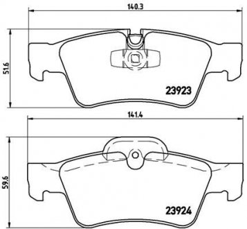 Колодка гальм. диск. MB GL-CLASS задн. (вир-во) BREMBO P 50 064 (фото 1)