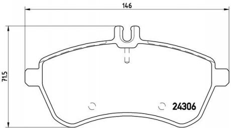 Комплект гальмівних колодок з 4 шт. дисків BREMBO P50070