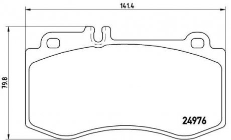 Комплект гальмівних колодок з 4 шт. дисків BREMBO P50087