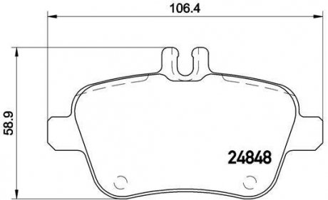 Тормозные колодки дисковые BREMBO P50 091 (фото 1)