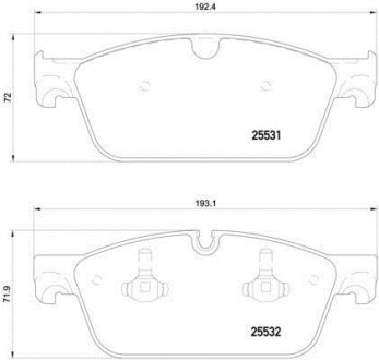 Гальмівні колодки дискові BREMBO P50 112 (фото 1)