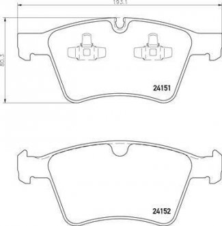 Тормозные колодки дисковые BREMBO P50 115 (фото 1)