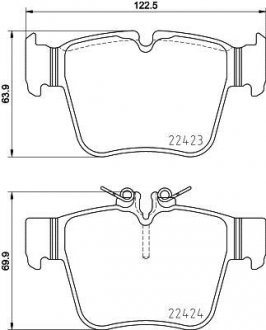 Тормозные колодки дисковые BREMBO P50 133 (фото 1)