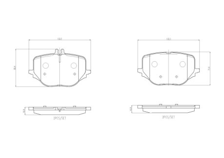 Колодки гальмівні дискові (комплект 4 шт) BREMBO P50170