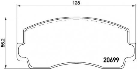 Тормозные колодки дисковые BREMBO P54 002