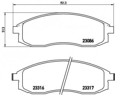 Тормозные колодки дисковые BREMBO P54 032