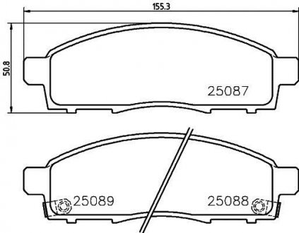 Тормозные колодки дисковые BREMBO P54 055