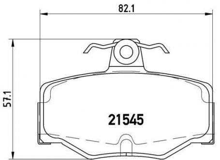 Комплект тормозных колодок из 4 шт. дисков BREMBO P56024