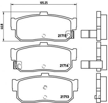 Гальмівні колодки дискові BREMBO P56 029