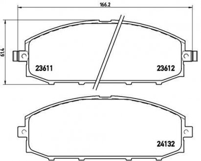 Гальмівні колодки дискові BREMBO P56041