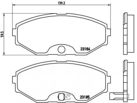 Колодки тормозные дисковые BREMBO P56045