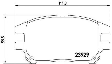 Тормозные колодки дисковые BREMBO P56 050 (фото 1)