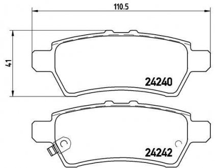 Колодки тормозные дисковые BREMBO P56060