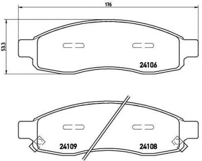 Тормозные колодки дисковые BREMBO P58 001