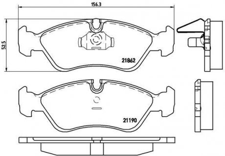 Гальмівні колодки дискові BREMBO P59 017 (фото 1)