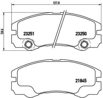 Тормозные колодки дисковые BREMBO P59 033