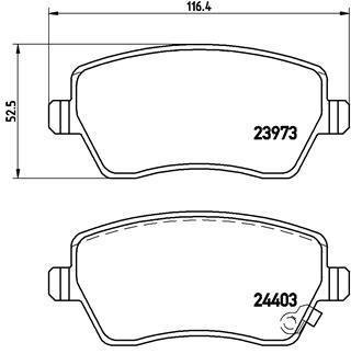 Комплект тормозных колодок из 4 шт. дисков BREMBO P59050 (фото 1)