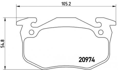 Тормозные колодки дисковые BREMBO P61 032 (фото 1)