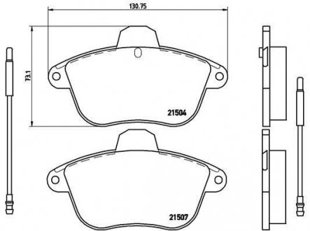 Тормозные колодки дисковые BREMBO P61 046