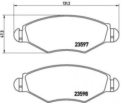 Гальмівні колодки дискові BREMBO P61063