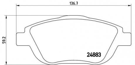 Тормозные колодки дисковые BREMBO P61 103 (фото 1)