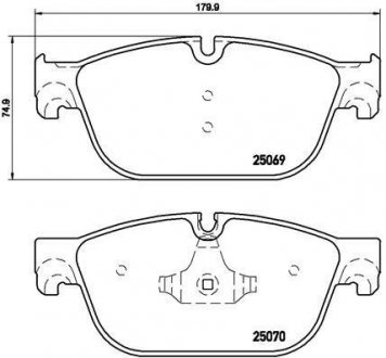 Гальмівні колодки дискові BREMBO P61 107 (фото 1)