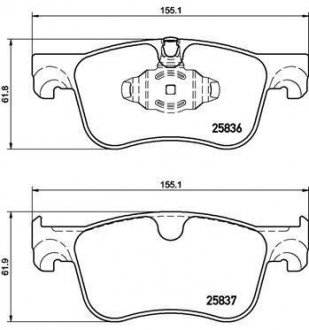 Тормозные колодки дисковые BREMBO P61 116