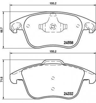 Гальмівні колодки дискові BREMBO P61 117 (фото 1)