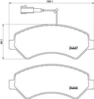 Тормозные колодки дисковые BREMBO P61 118