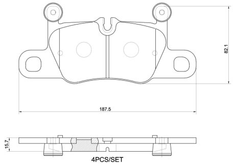 Гальмівні колодки дискові BREMBO P65 044