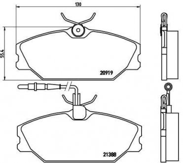 Тормозные колодки дисковые BREMBO P68 014 (фото 1)