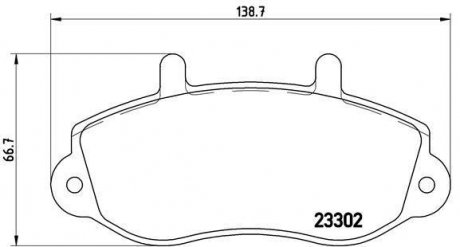 Комплект тормозных колодок из 4 шт. дисков BREMBO P68025