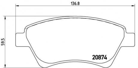 Гальмівні колодки дискові BREMBO P68 034 (фото 1)