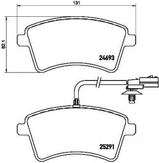 Тормозные колодки дисковые BREMBO P68 058