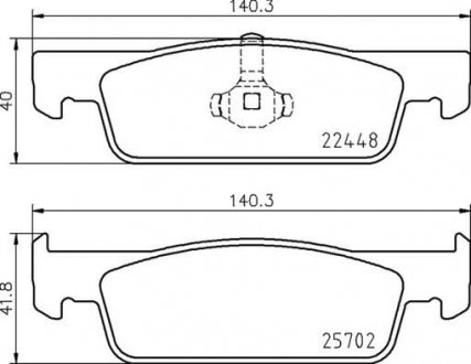 Комплект тормозных колодок из 4 шт. дисков BREMBO P68069 (фото 1)