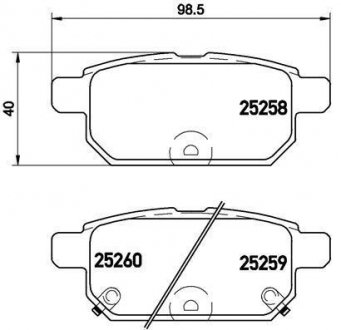 Комплект тормозных колодок. BREMBO P79029