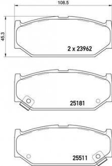 Тормозные колодки дисковые BREMBO P79 031 (фото 1)