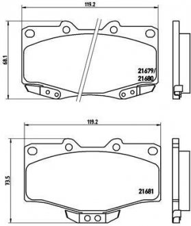 Тормозные колодки дисковые BREMBO P83 009 (фото 1)