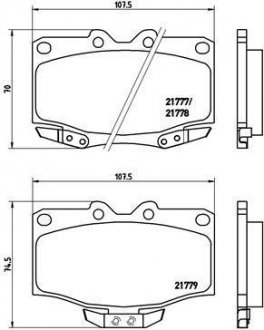 Гальмівні колодки дискові BREMBO P83 026 (фото 1)