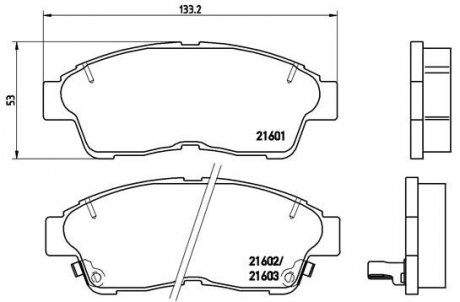 Тормозные колодки дисковые BREMBO P83 034 (фото 1)