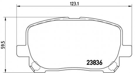 Гальмівні колодки дискові BREMBO P83061 (фото 1)