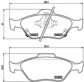 Гальмівні колодки дискові BREMBO P83 085